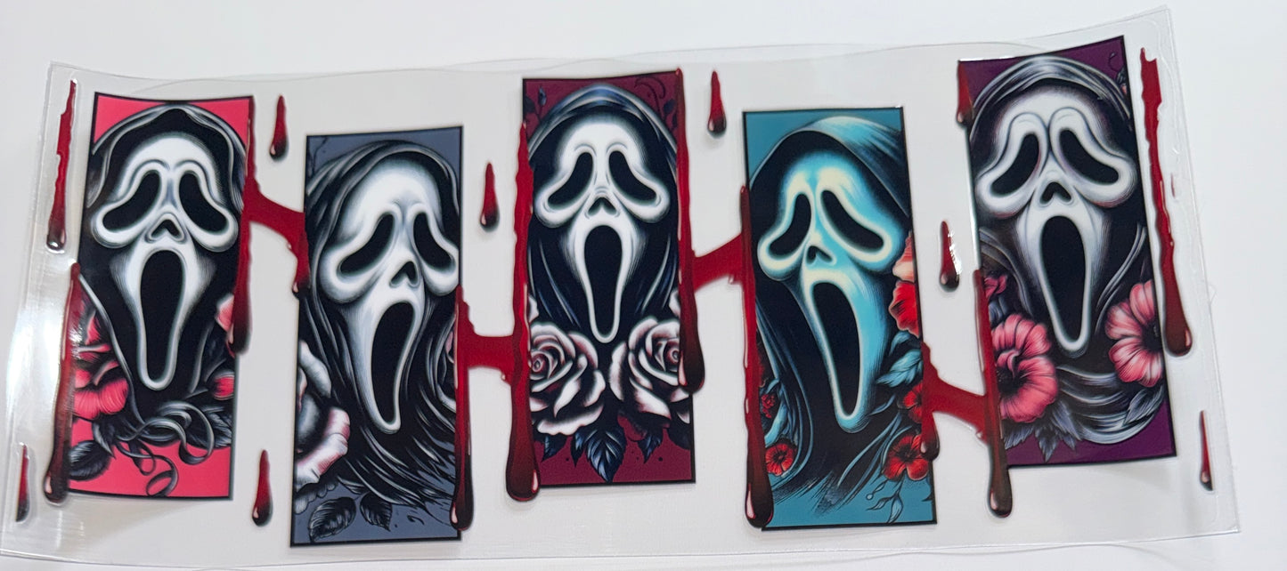 5 Faces Ghostface - 16oz UV DTF Cup Wraps
