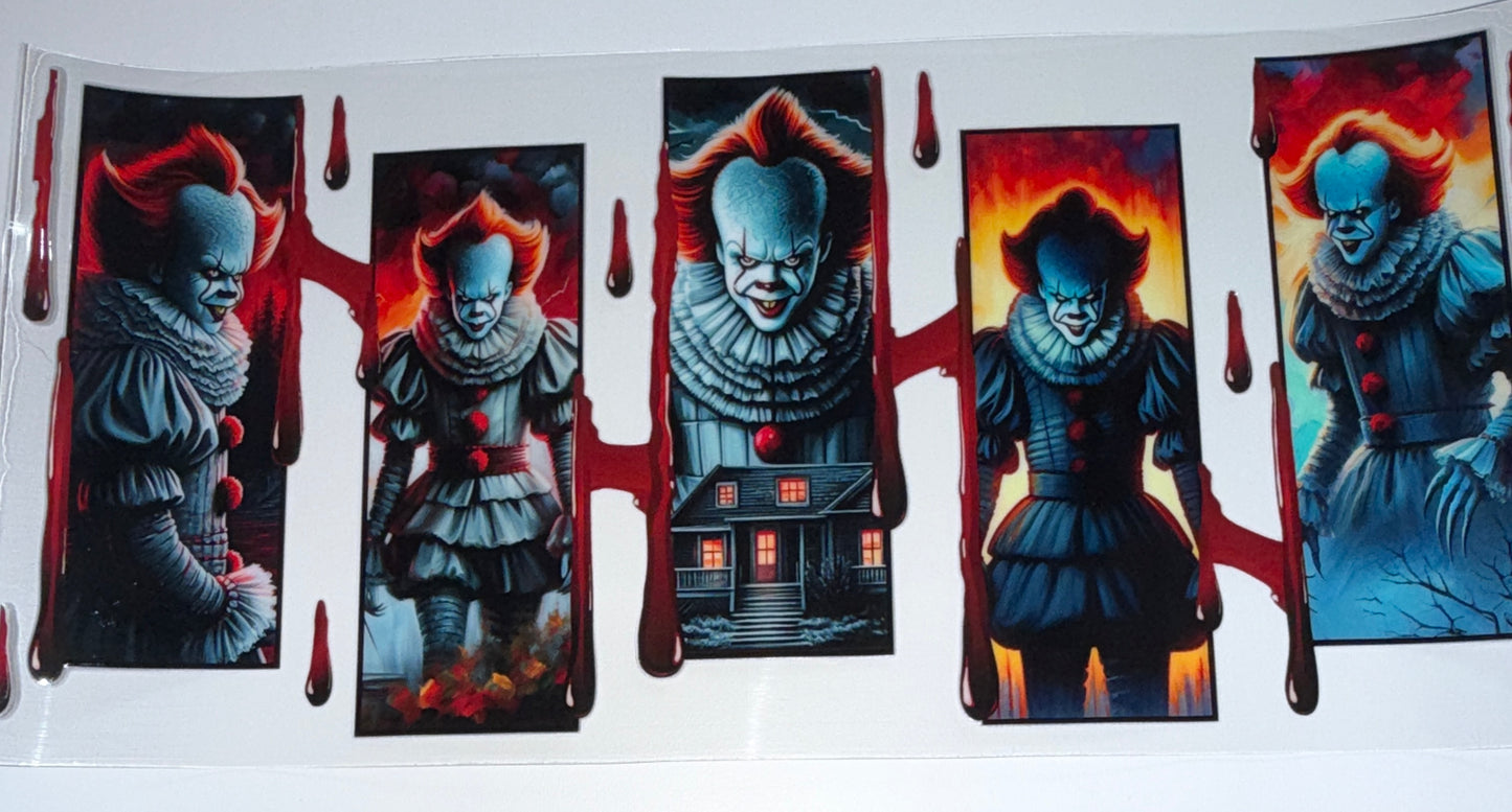 Clown Fire - 16oz UV DTF Cup Wraps