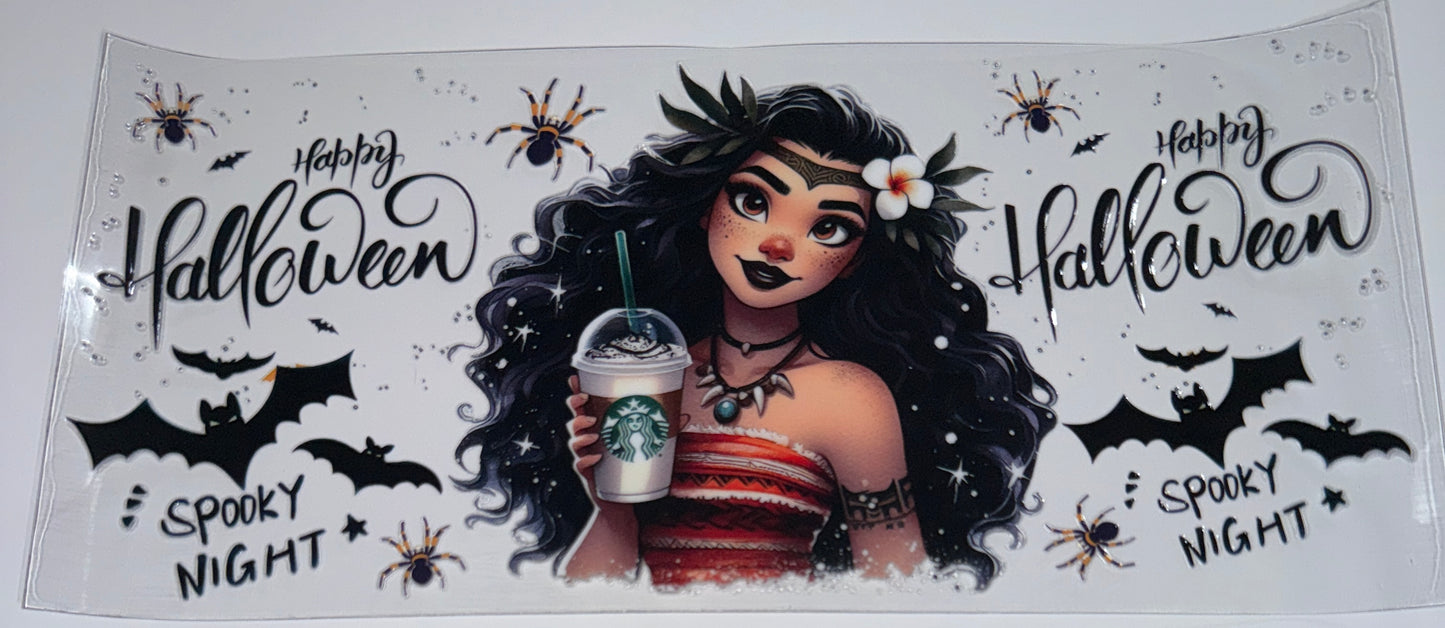 Water Princess Halloween - 16oz UV DTF Cup Wraps