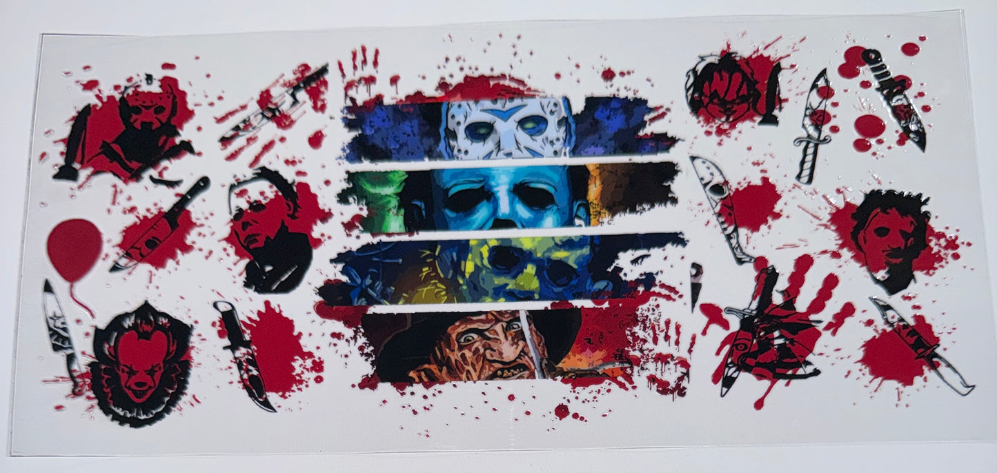 4 Eyes Horror Friends - 16oz UV DTF Cup Wraps