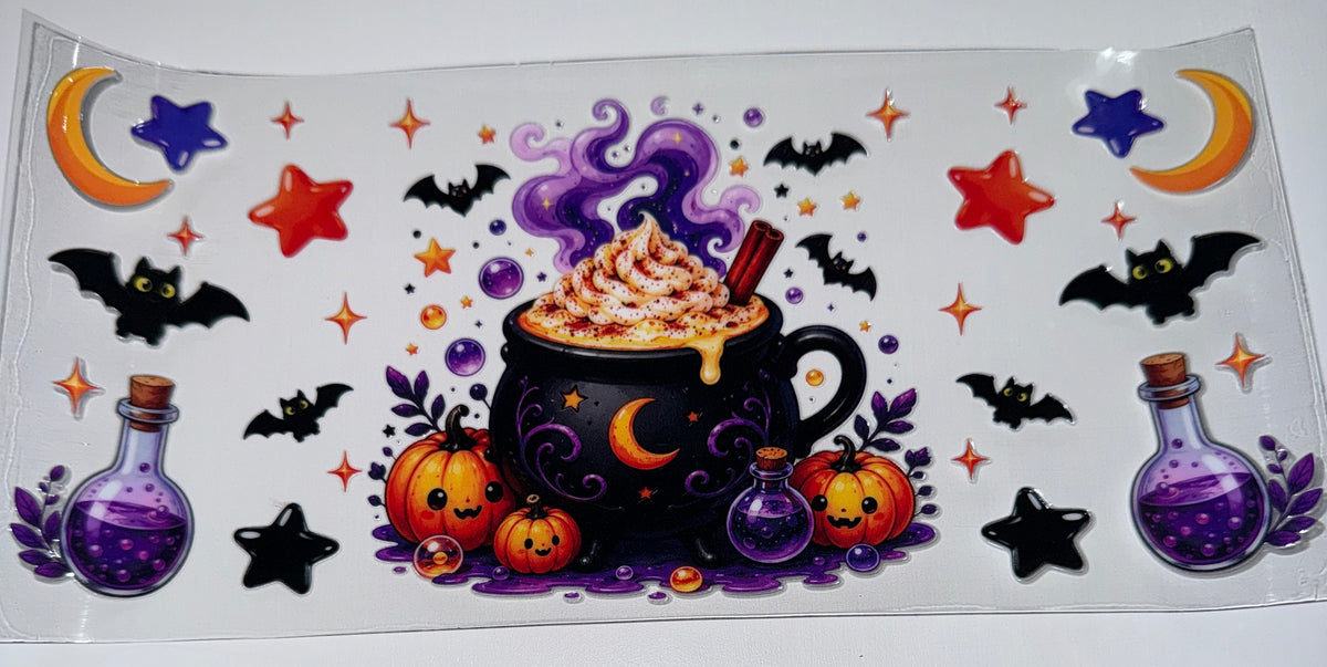 Fall Drink Pot - 16oz UV DTF CUP WRAP