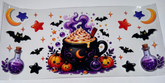 Fall Drink Pot - 16oz UV DTF CUP WRAP