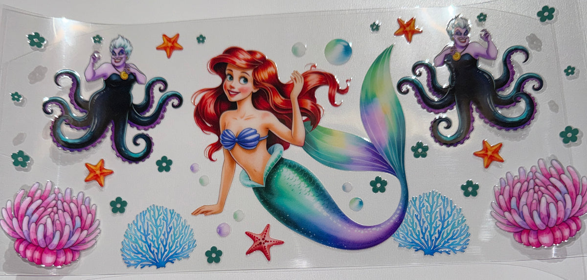 Red Head Mermaid - 16oz UV DTF CUP WRAP