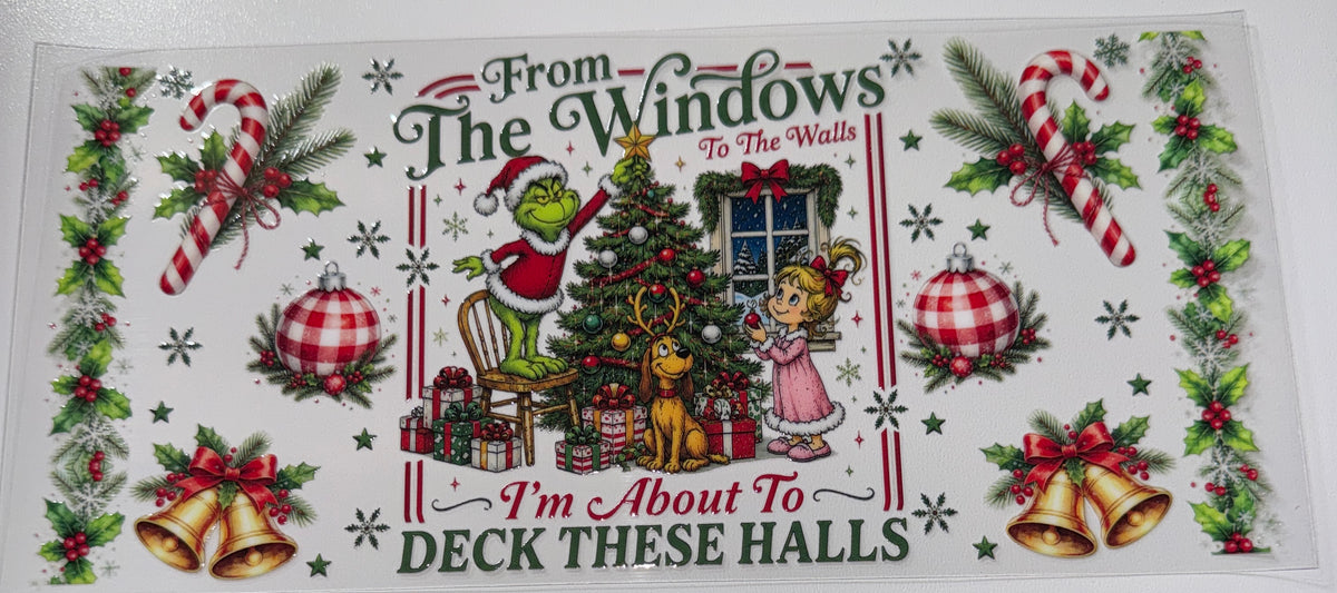 Deck these Halls - 16oz UV DTF Cup Wrap