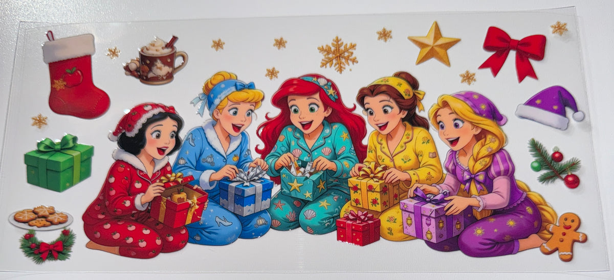 Princess Christmas - 16oz UV DTF Cup Wrap