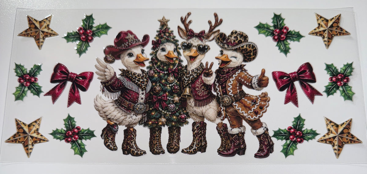 Goose Christmas - 16oz UV DTF Cup Wrap