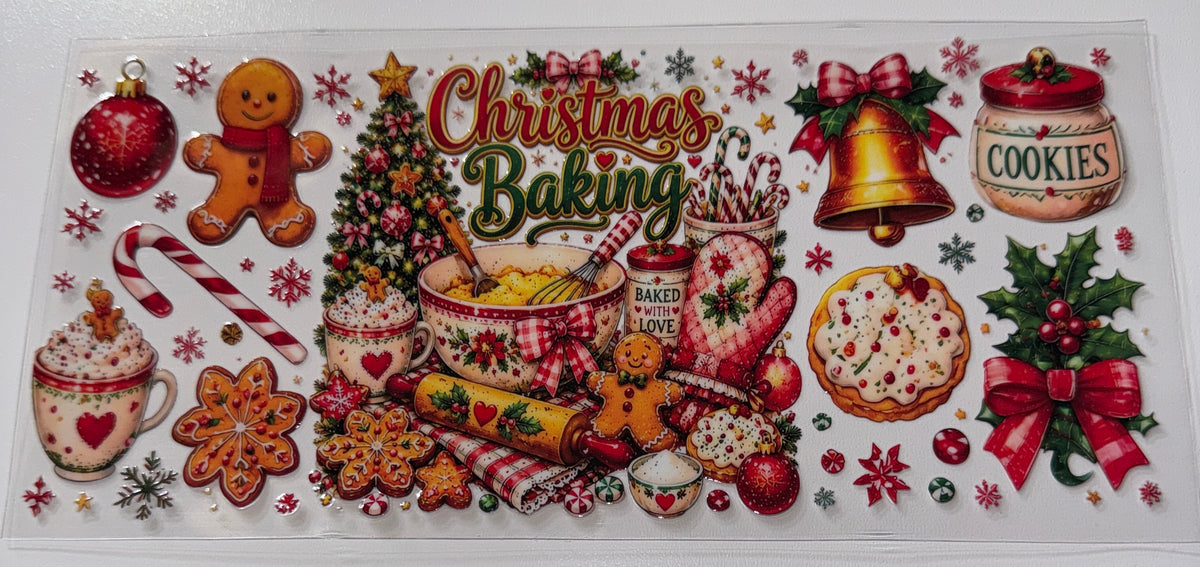 Christmas Baking - 16oz UV DTF Cup Wrap