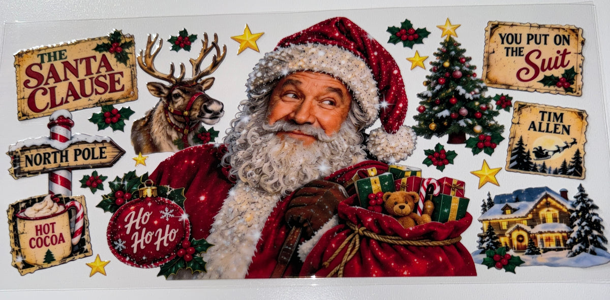 Santa Clause - 16oz UV DTF Cup Wrap