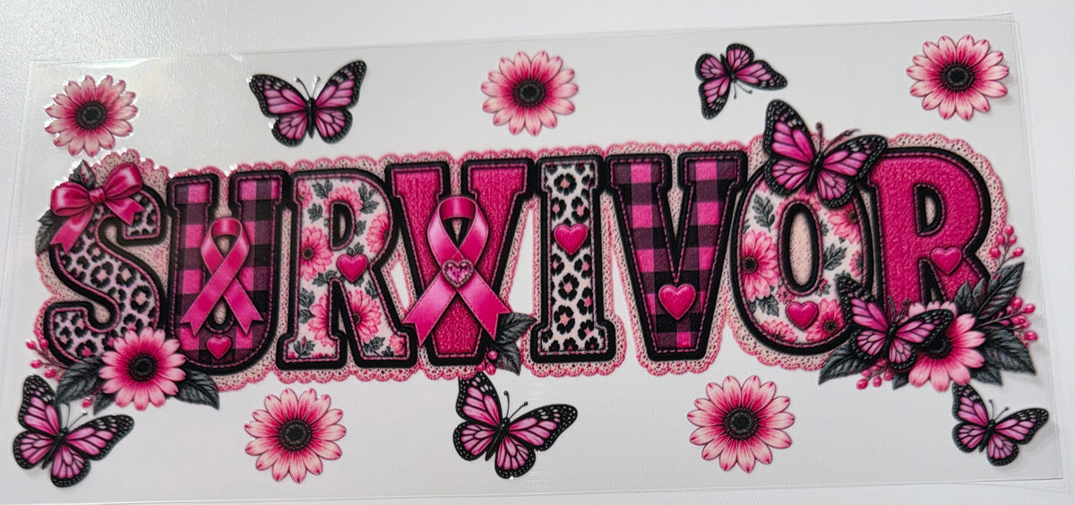 Survivor - 16oz UV DTF Cup Wrap