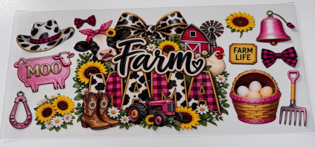 Farm Mama - 16oz UV DTF Cup Wrap