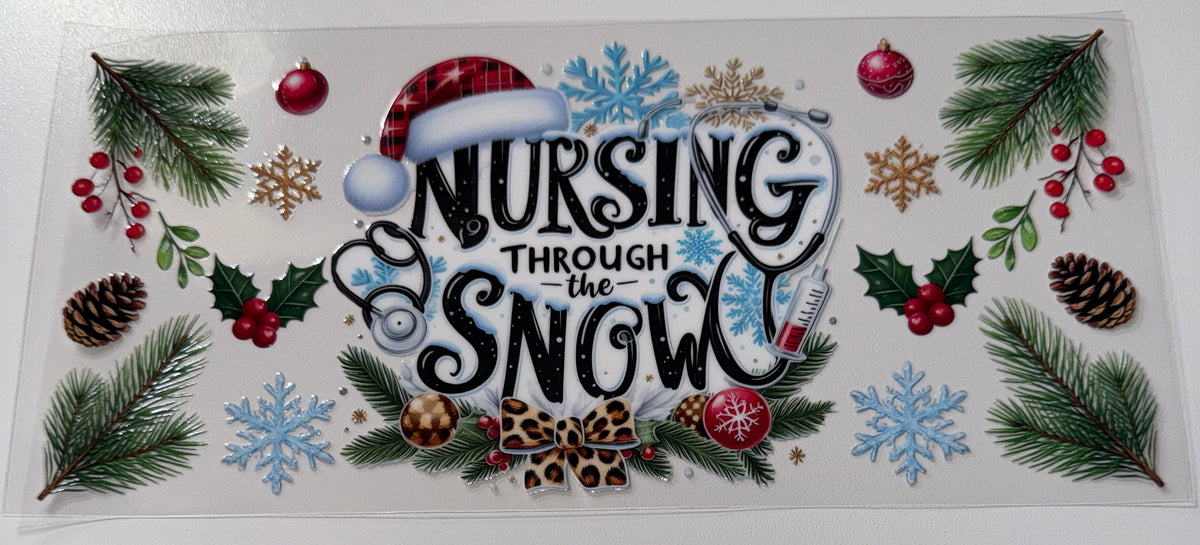 Nursing through the Snow - 16oz UV DTF Cup Wrap