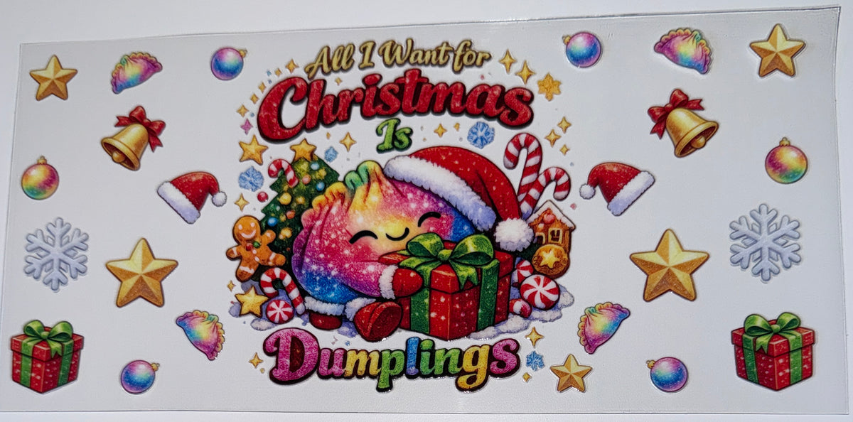 Christmas Dumplin -  16oz Uv DTF Cup Wrap