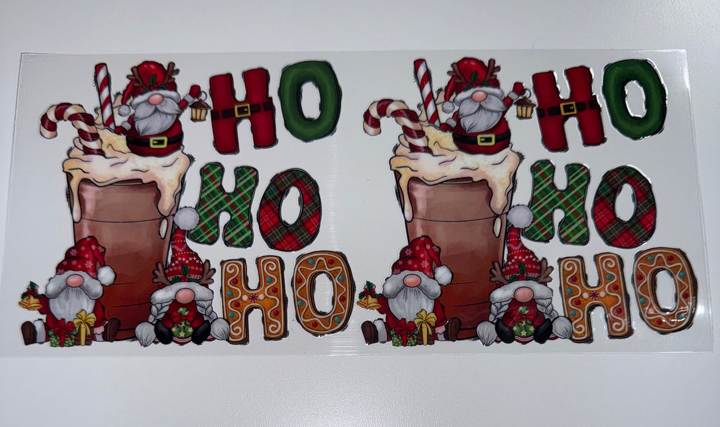 Ho Ho Ho Gnome -  16oz Uv DTF Cup Wrap