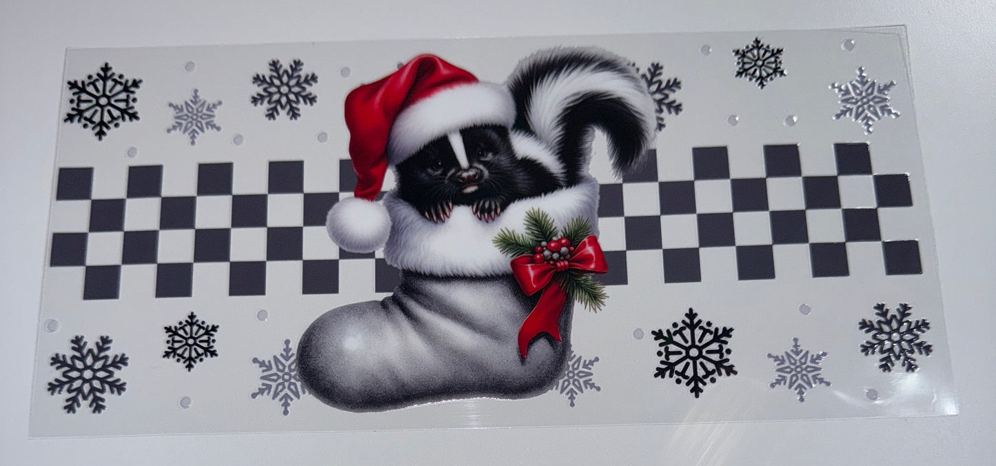 Skunk Stocking -  16oz Uv DTF Cup Wrap