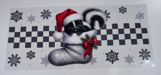 Skunk Stocking -  16oz Uv DTF Cup Wrap