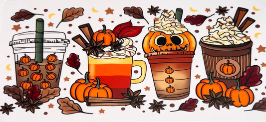 PUMPKIN CUPS  -  16oz UV DTF CUP WRAP