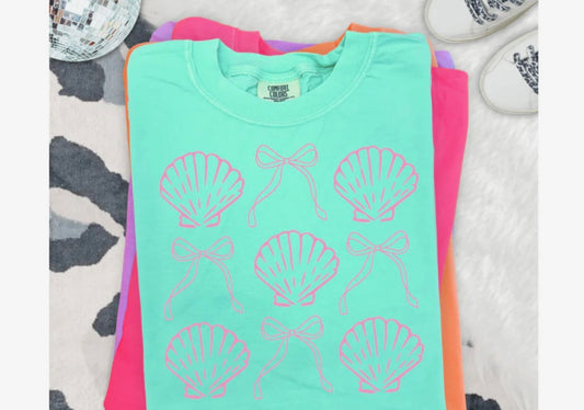 Pink Shell Coquette - Screen Print Transfer