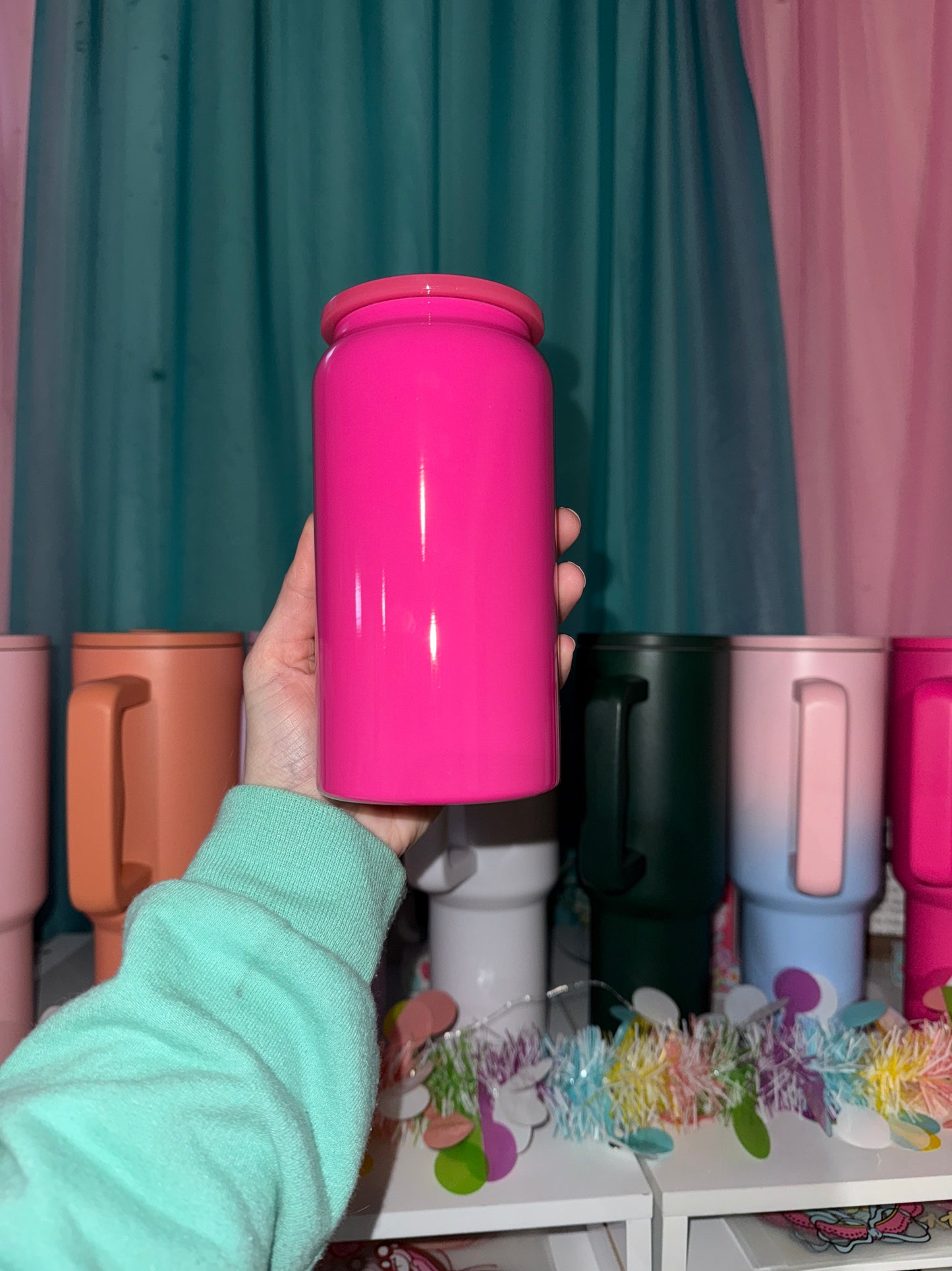 16oz Hot Pink Stainless Steel