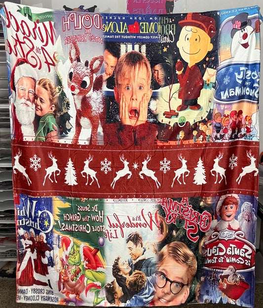 CLASSIC CHRISTMAS MOVIES BLANKET