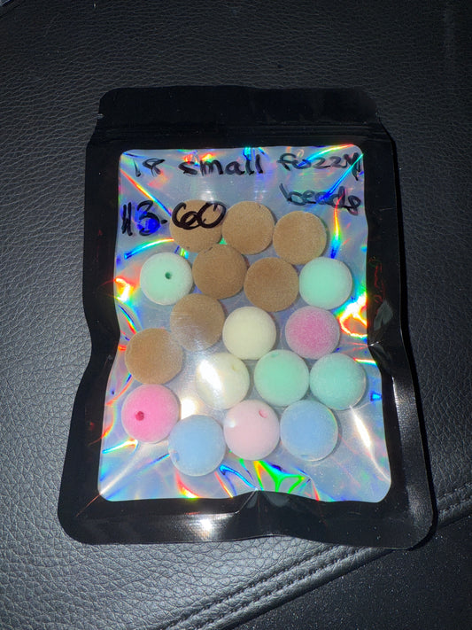 18pcs Small Fuzzy Beads