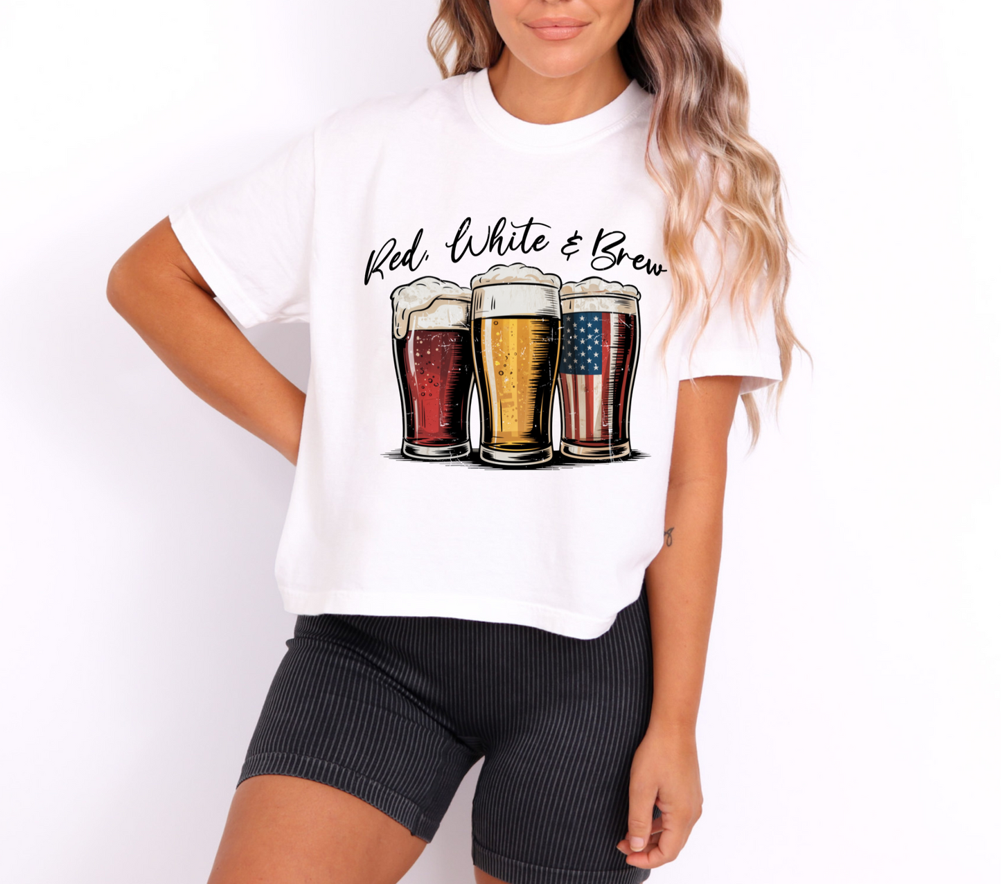 Red white and BOOZE - DTF TRANSFER