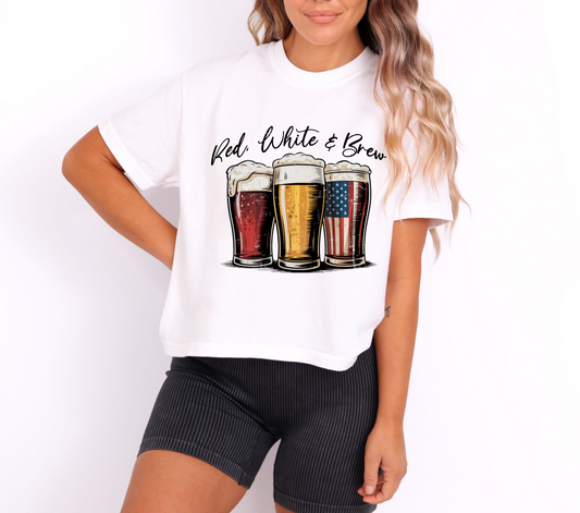 Red white and BOOZE - DTF TRANSFER