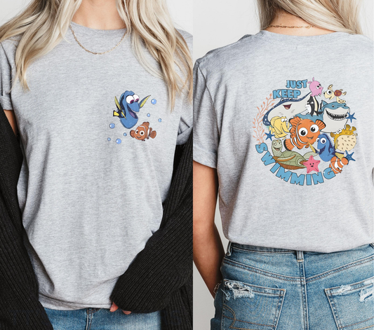 Just Keep Swimming - DTF Transfers with Pocket