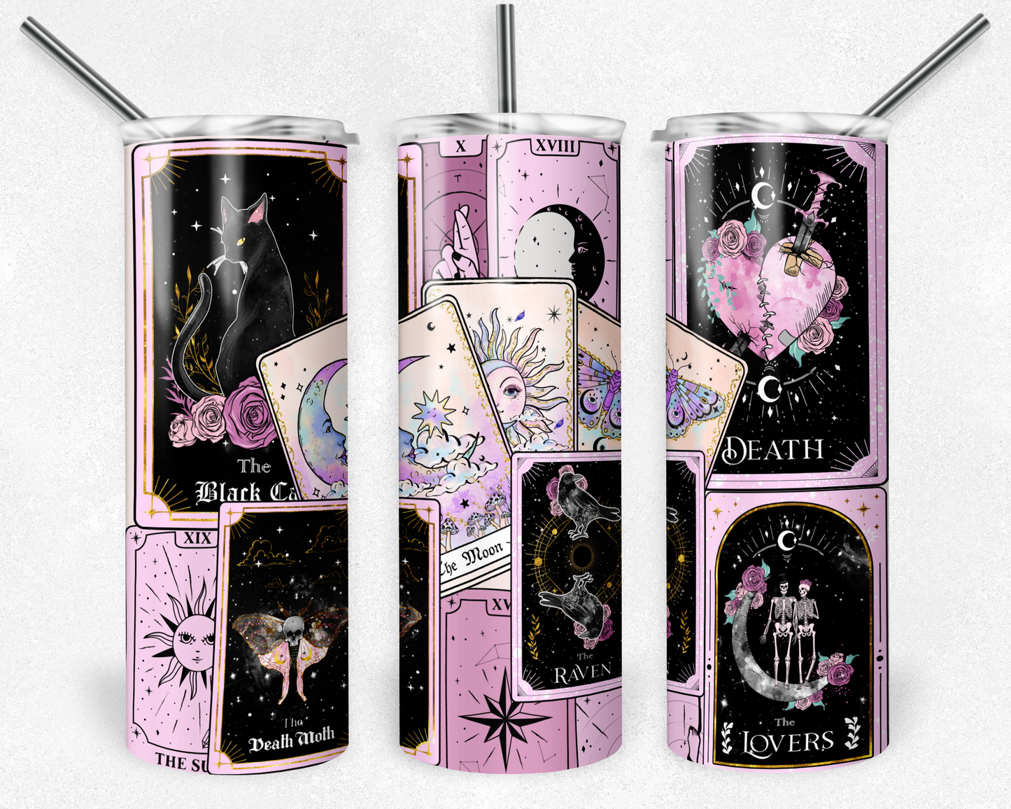 Tarot Card Pink & Black