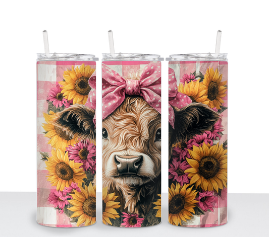 Sunflower Highland Cow - Sublimation Transfer