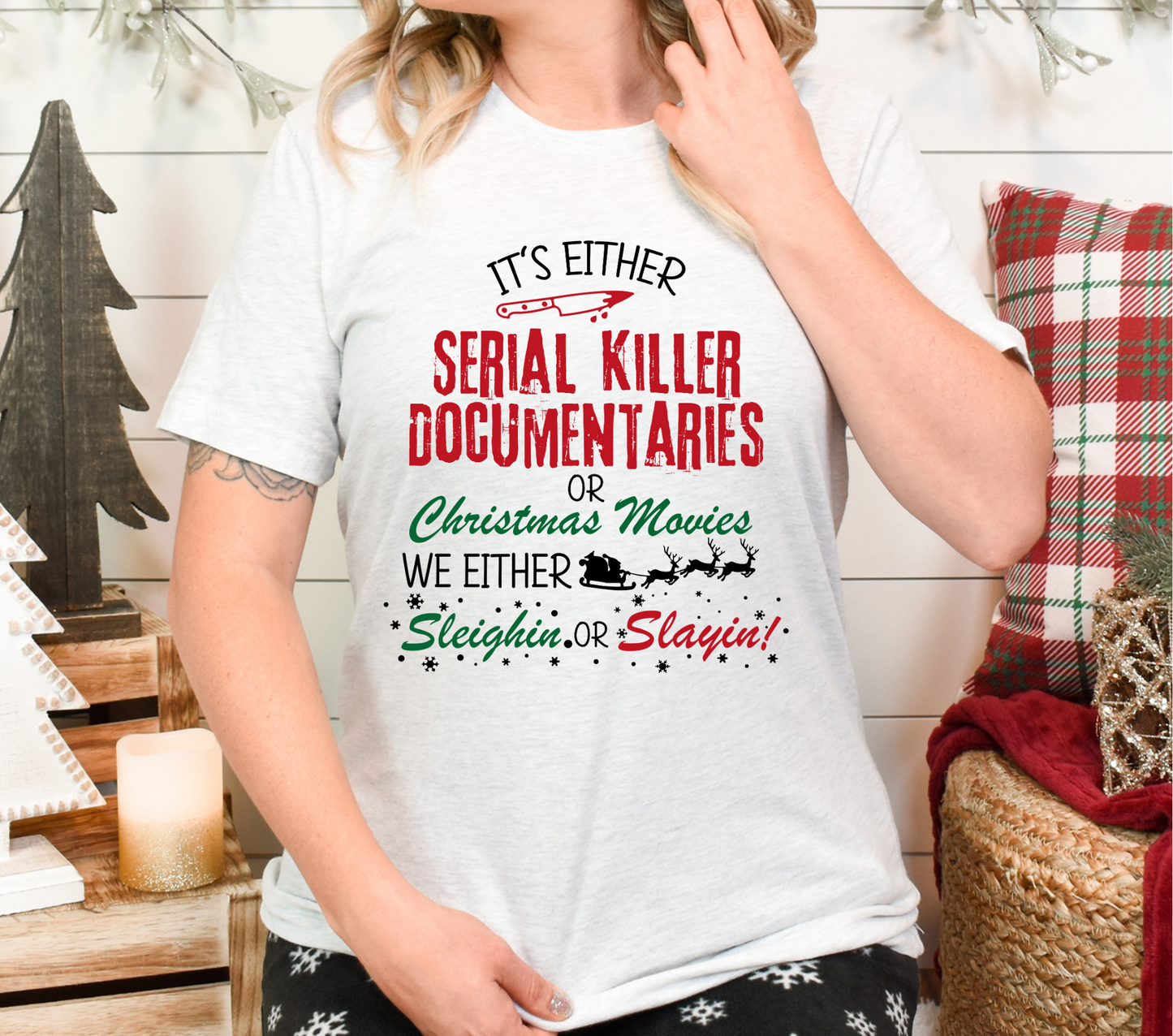 SERIAL KILLER DOCUMENTARIES OR CHRISTMAS MOVIES - DTF TRANSFER