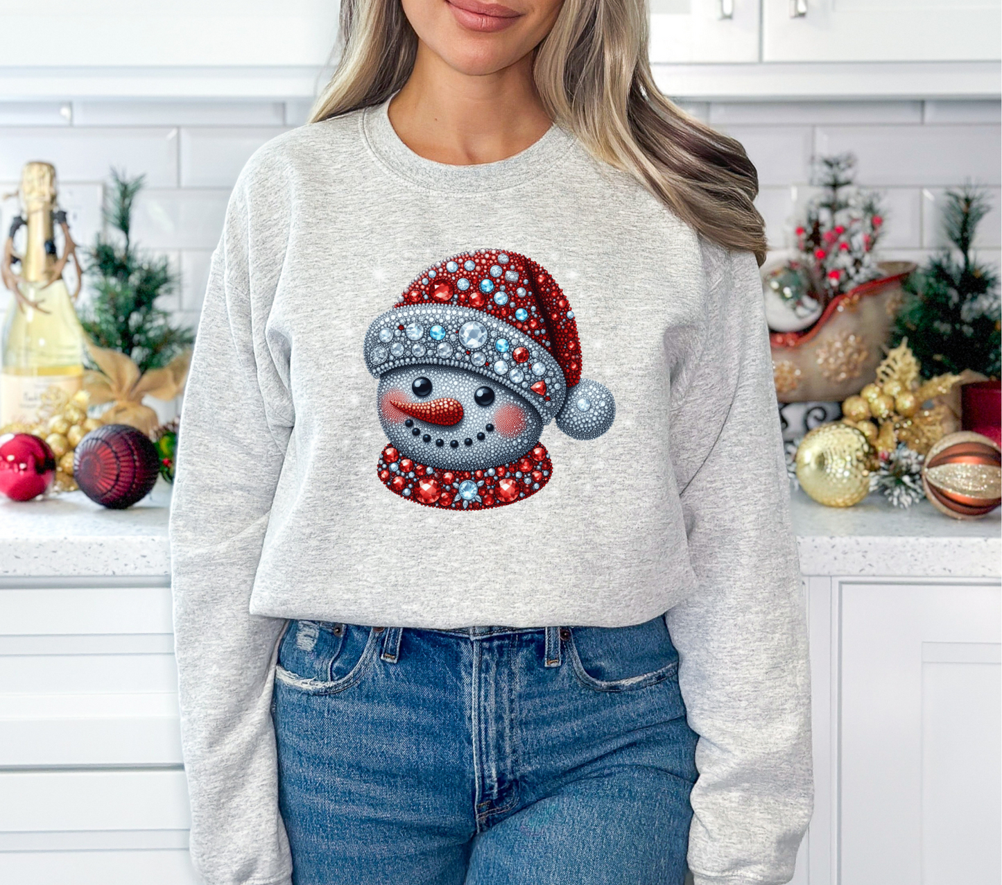 BLINGED OUT SNOWMAN - DTF TRANSFER