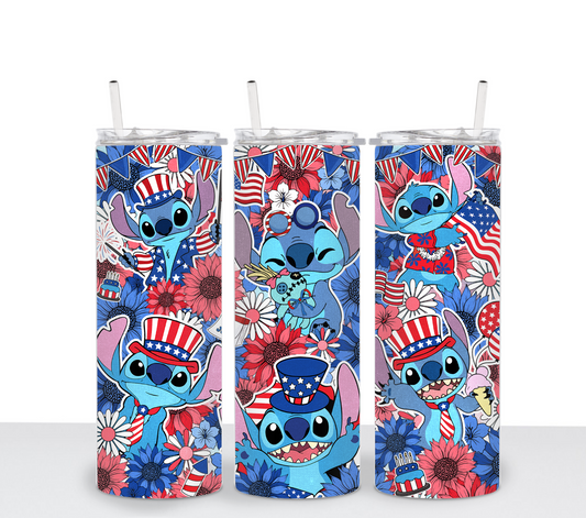 Blue Guy 4th Sublimation Tumbler