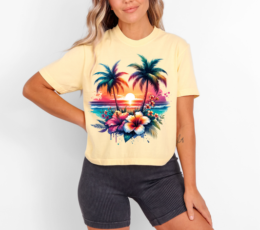 Tropical Sunset -  DTF Transfer