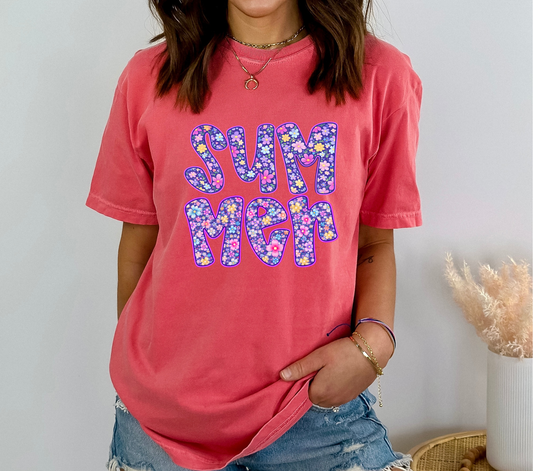 Purple Floral Summer - DTF Transfer