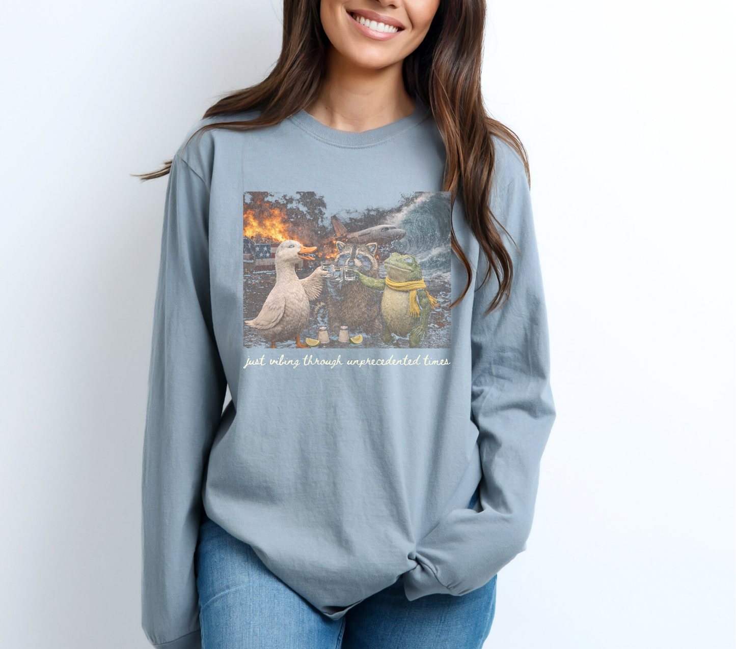 Just Vibing Through -  DTF Transfer