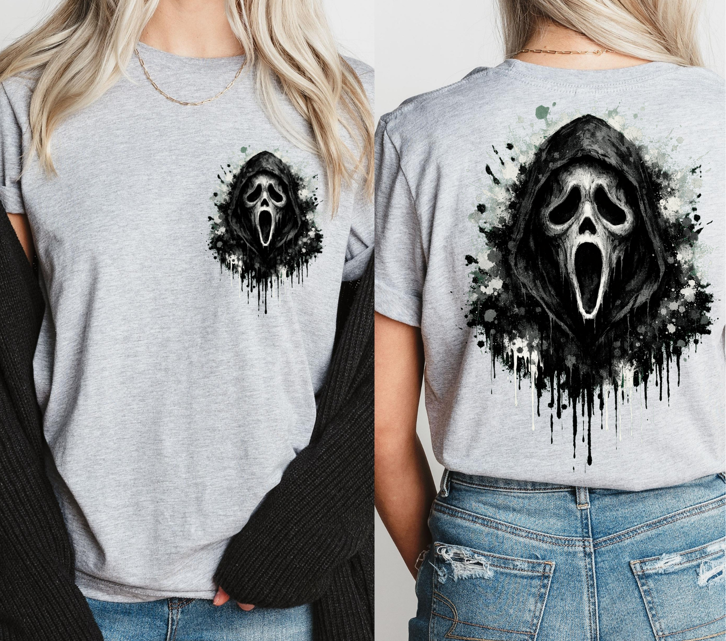 Ghost Face - DTF TRANSFER with Pocket