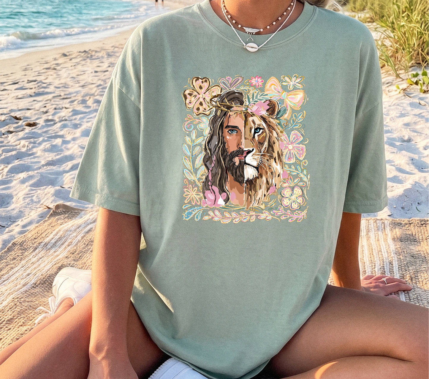 Jesus and Lion - DTF TRANSFER