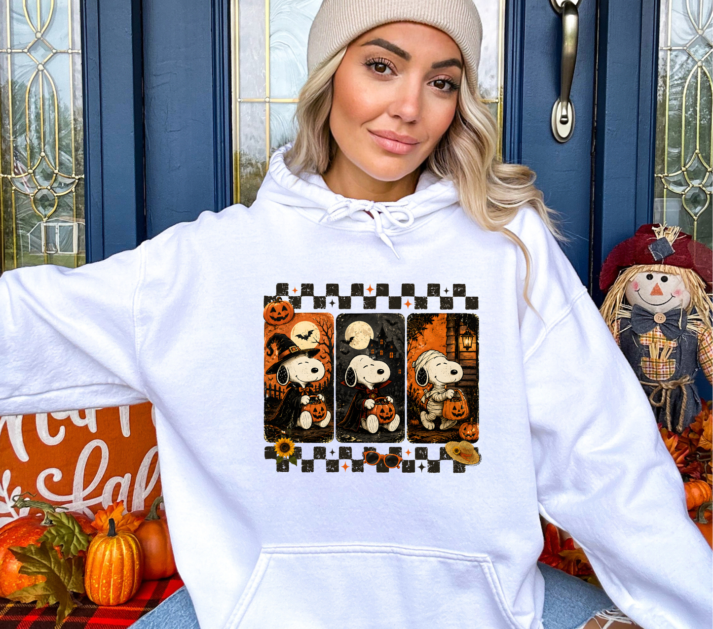 White Dog Halloween - DTF TRANSFER