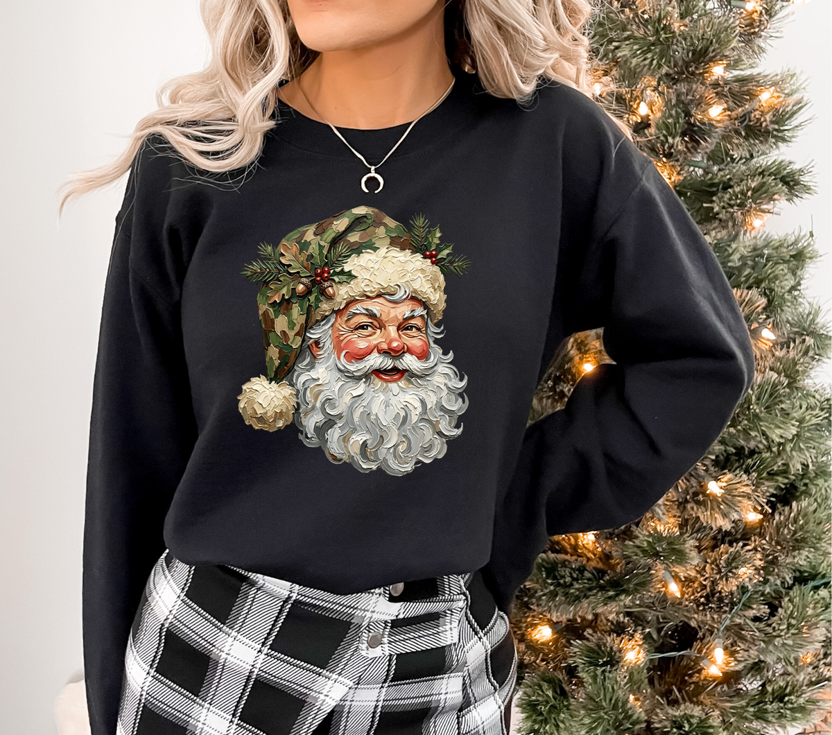 Camo Hat Santa - DTF Transfer