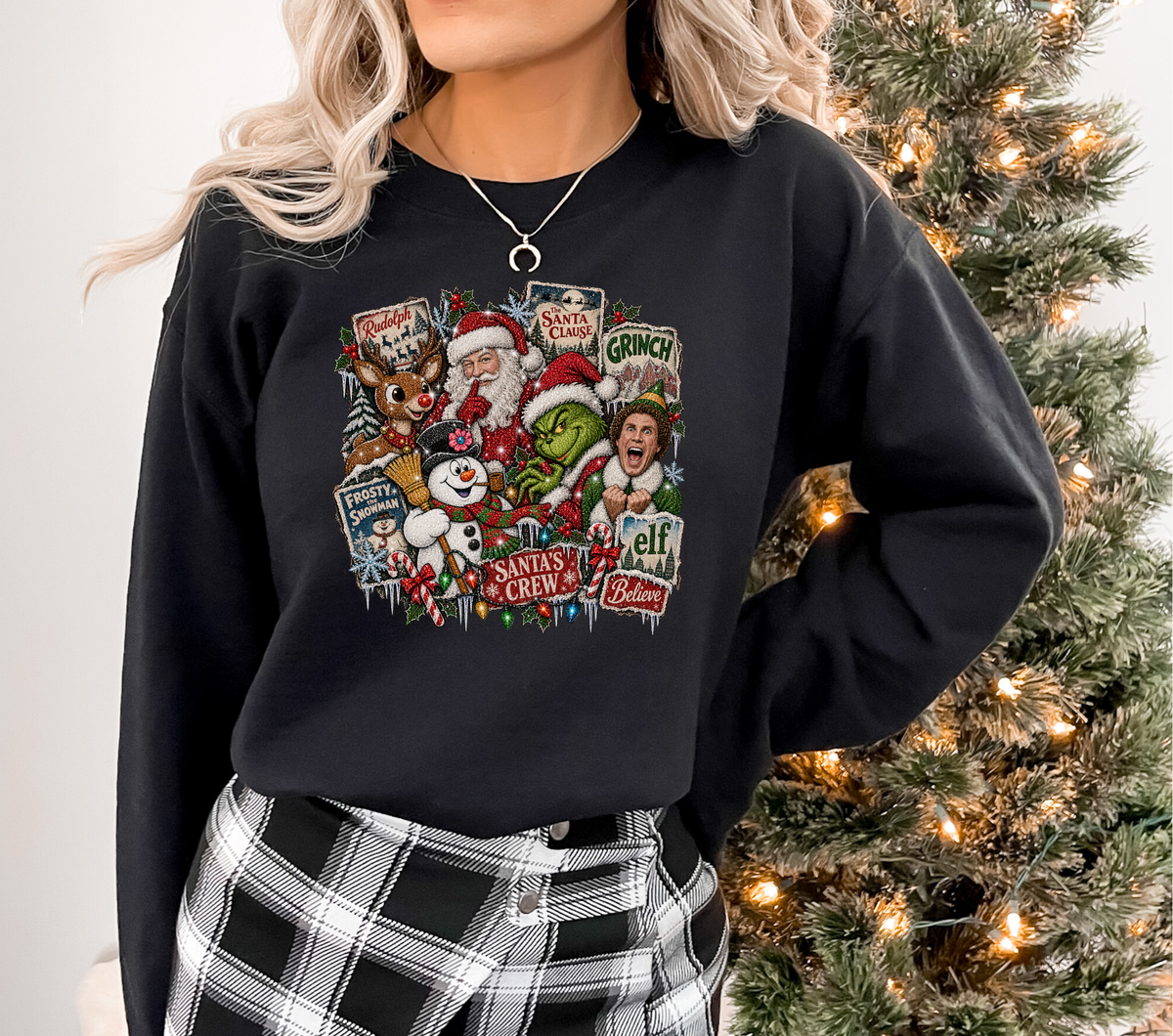 Faux Bling Christmas Friends - DTF Transfer