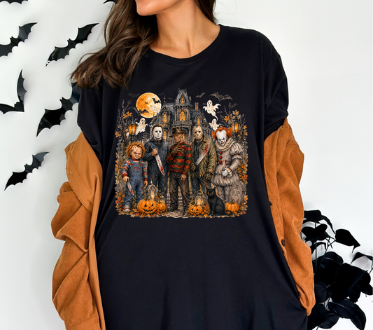 Haunted House 5 Friends - DTF TRANSFER