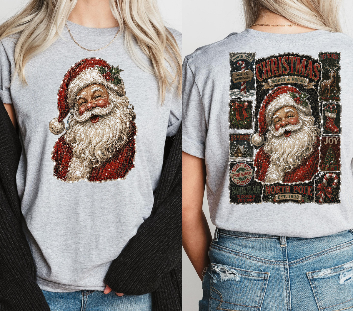 Disco Santa - DTF Transfer Front & Back
