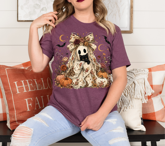 Kitty with Ghost -  DTF TRANSFER