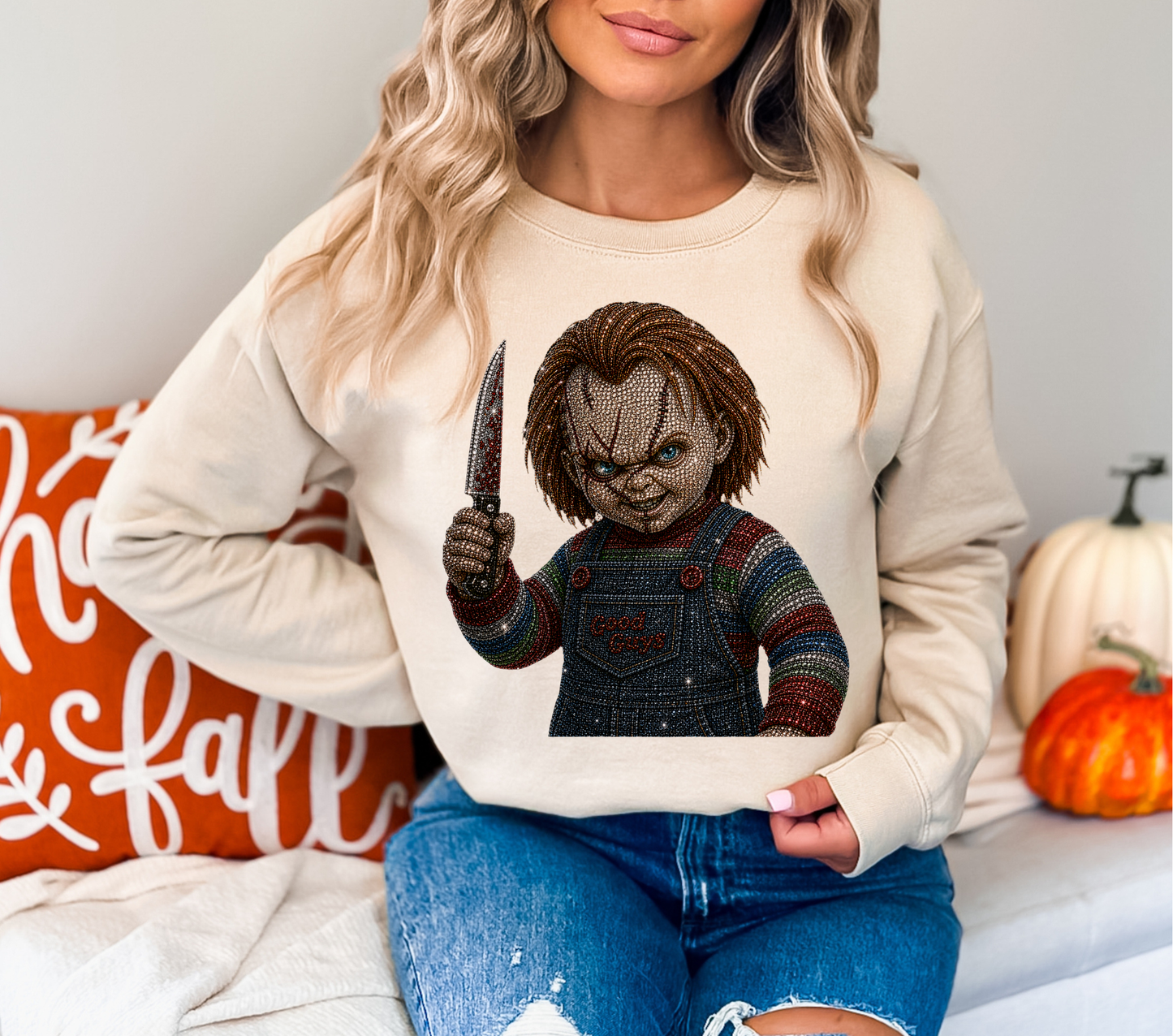 Faux Bling Red Head Doll -  DTF TRANSFER