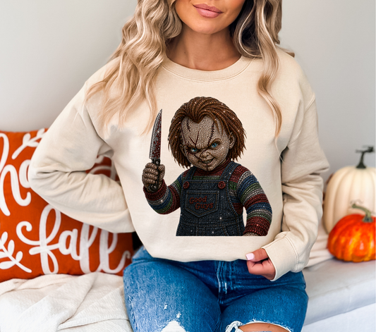 Faux Bling Red Head Doll -  DTF TRANSFER