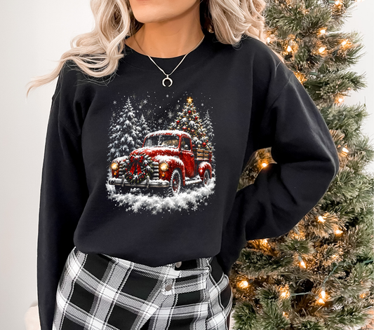 Red Christmas Truck - DTF Transfer