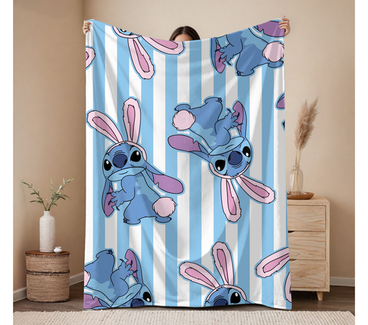 60in x 80in Bunny Blue Monster Blanket