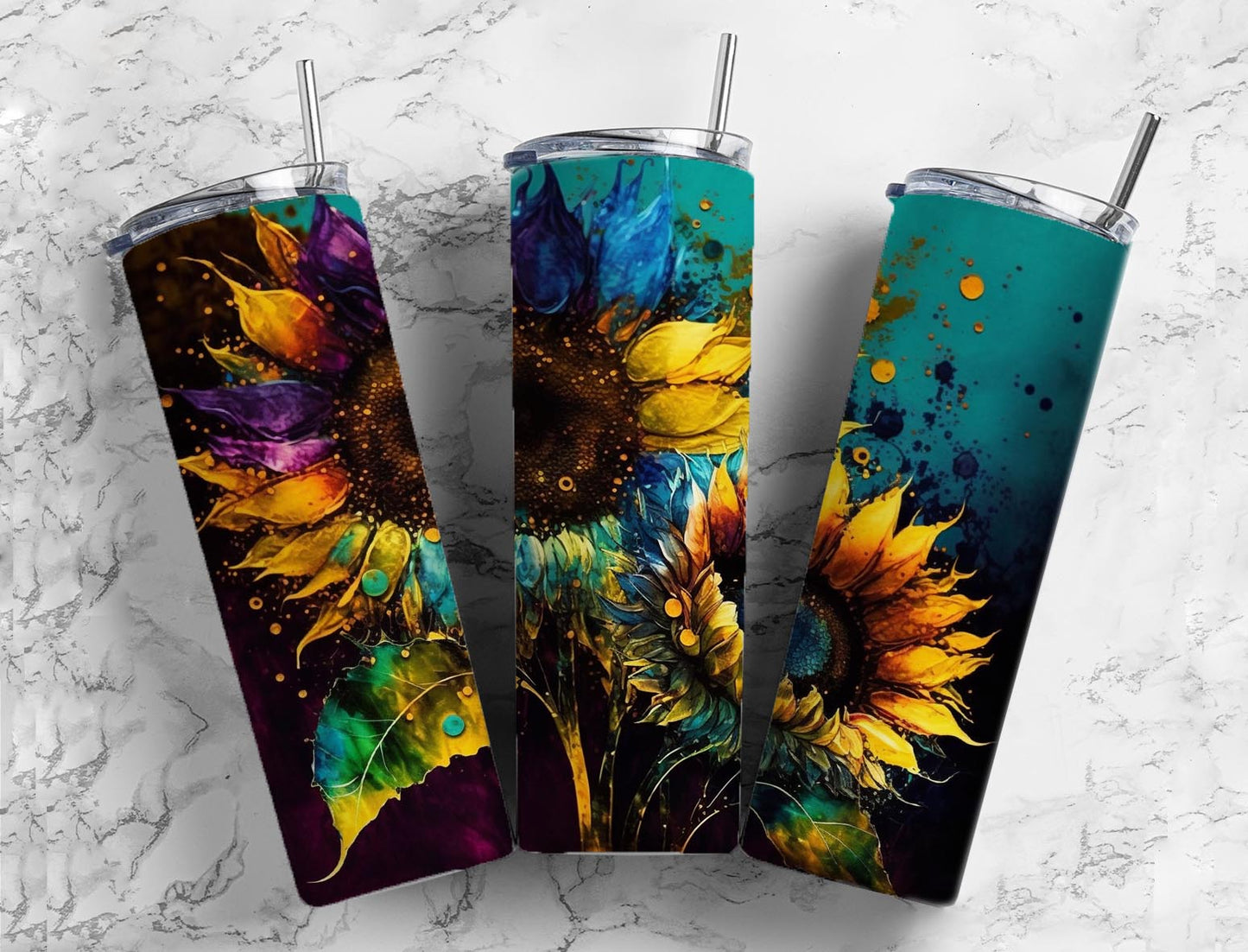 watercolor sunflowers