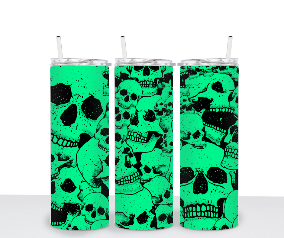 Green Skull – Tt's Tumblers & Transfers