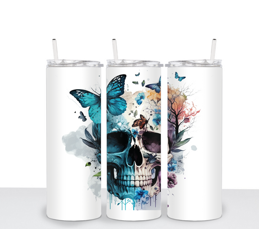 skull tumbler sublimation transfer